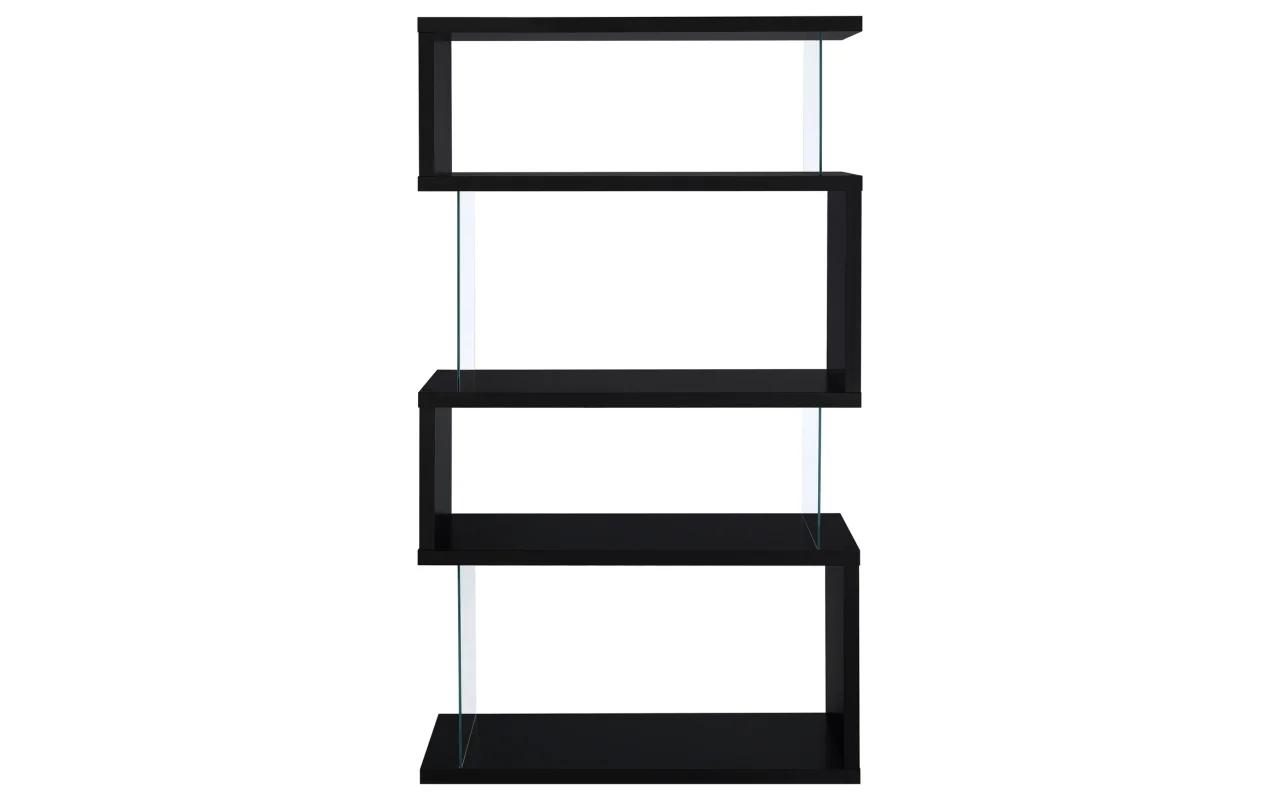 Dante 63'' Black 4 Shelf Bookcase