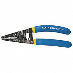 Wire Stripper: 18 AWG to 10 AWG, 7 1/8 in Overall Lg, Std Cushion Grip, 20 AWG to 12 AWG, 6 - 8 in