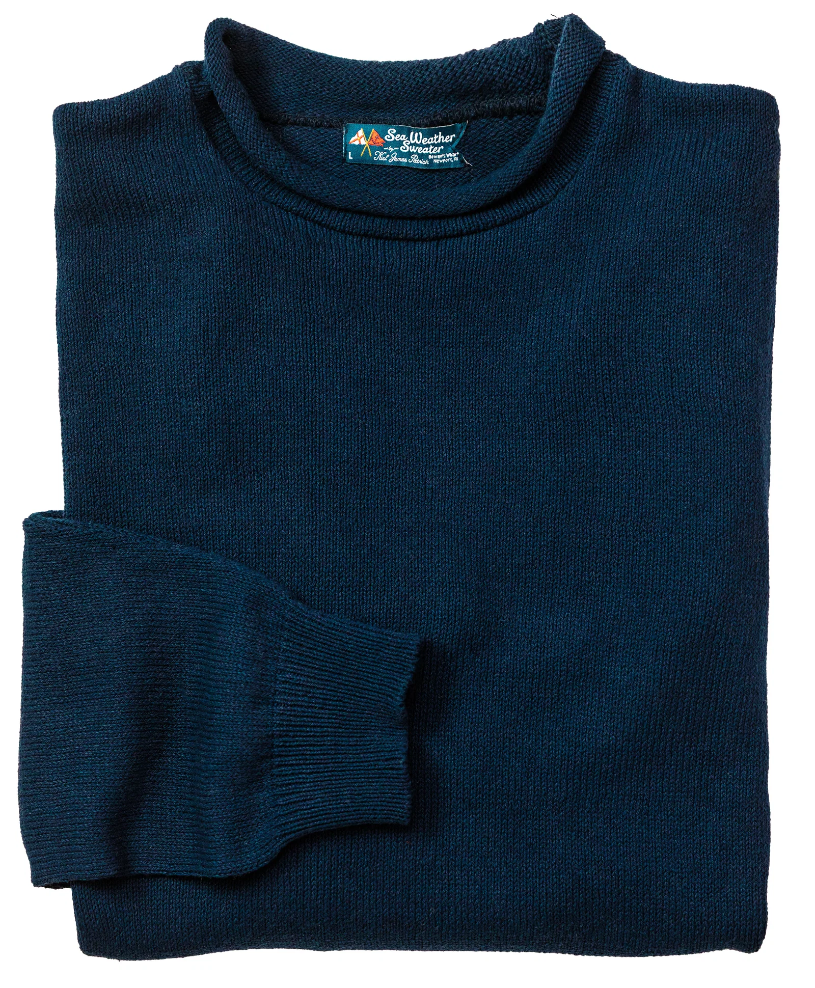 Image of Sea Weather Rollneck Sweater in Marine - Men's