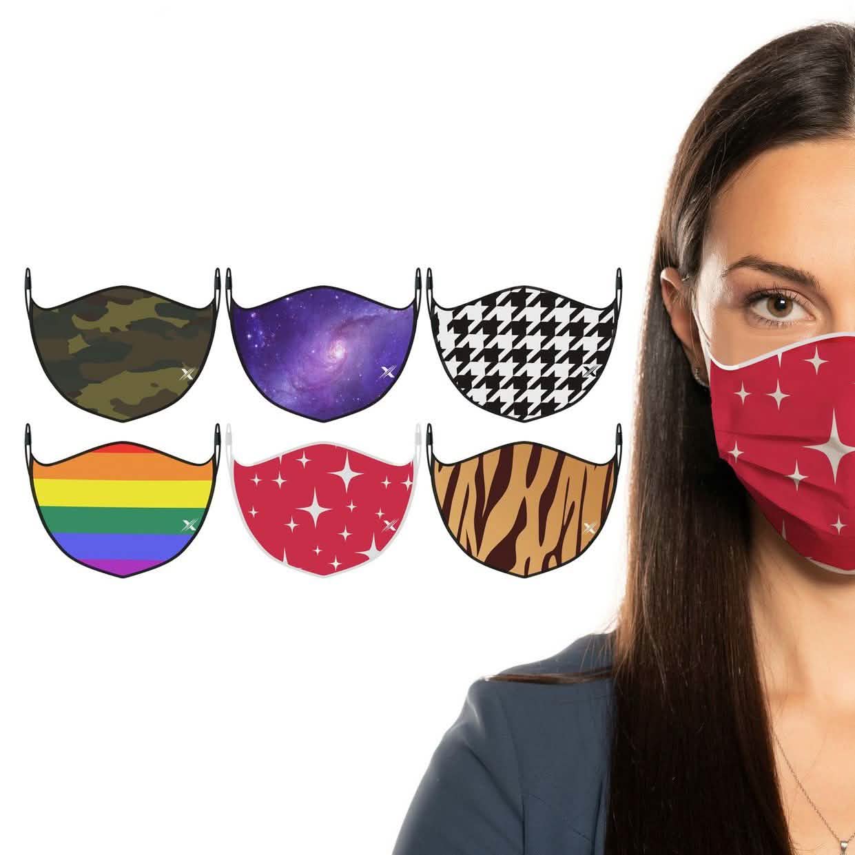 Image of 3-Pack: Double Layer Washable & Reusable Non-Medical Face Mask w/ Adjustable Loop