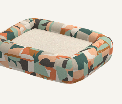 Ellie Multicolor Woven Bolster Pet Bed