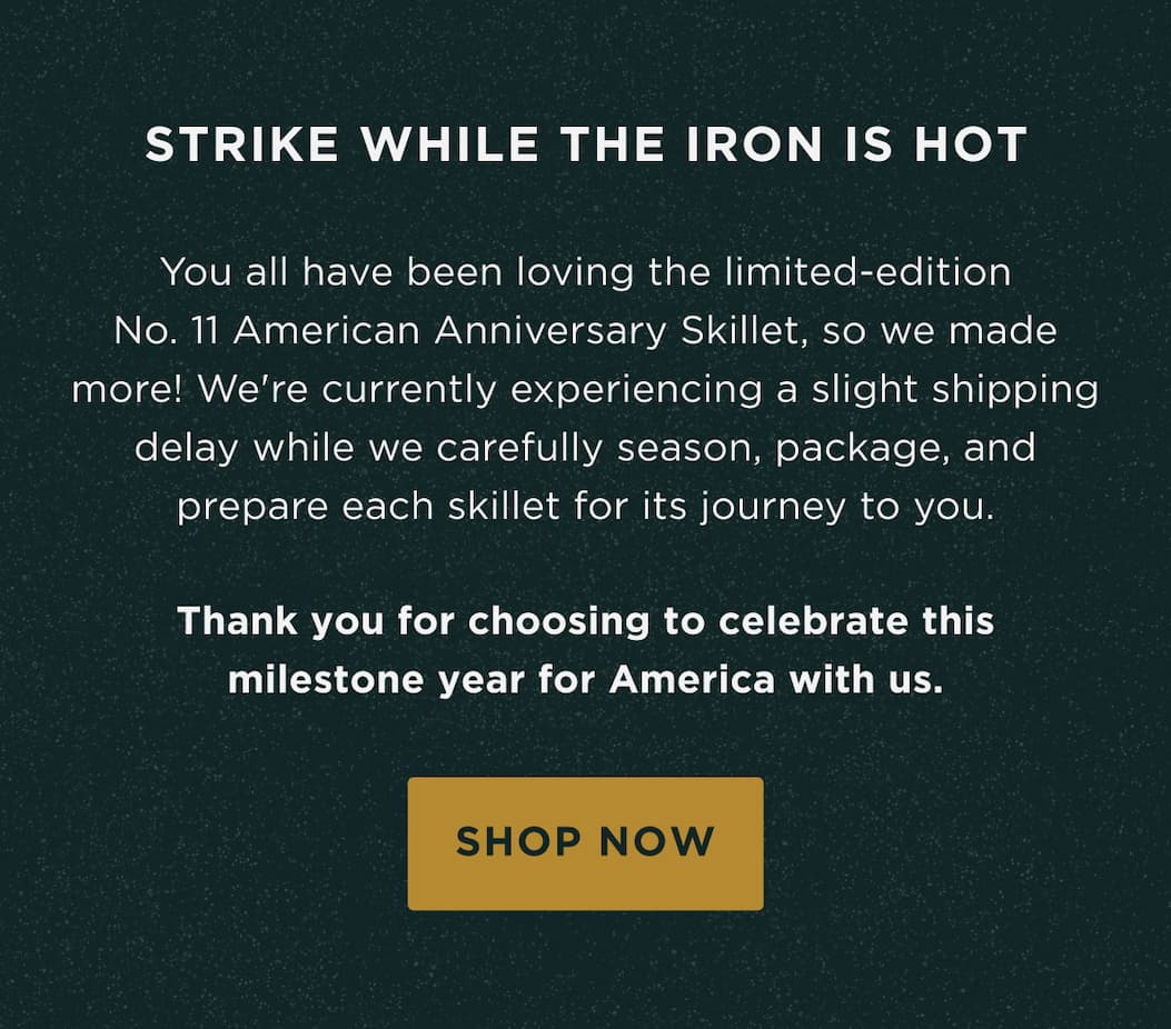 Shop the No. 11 American Anniversary Skillet