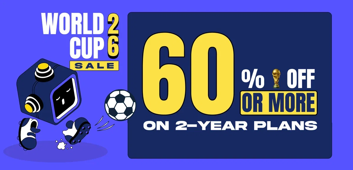 World Cup promo banner (60% off or more)