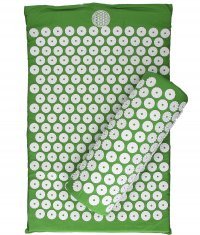 Tappetino Agopressione con Cuscino "Flower of Life" Verde