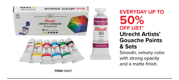 Utrecht Artists' Gouache Paints & Sets Everyday Up to 50% Off List*