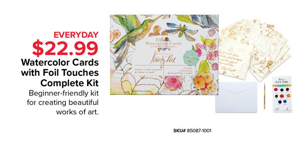 Watercolor Cards with Foil Touches Complete Kit Everyday $22.99