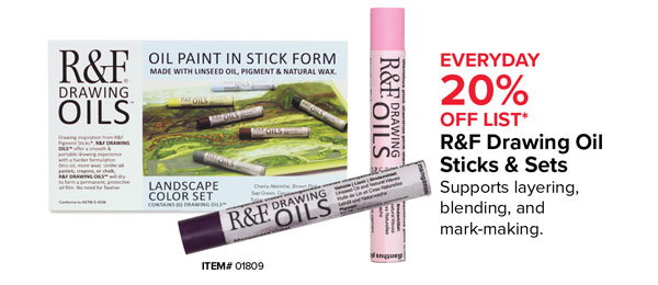 R&F Drawing Oil Sticks & Sets Everyday 20% Off List*