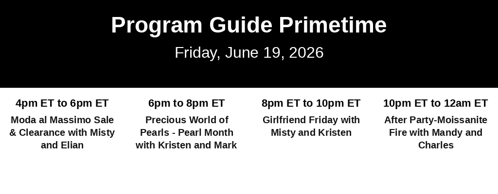 Program Guide Primetime
