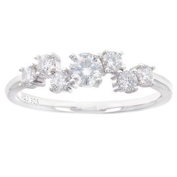 Moissanite Platineve Ring .59ctw DEW