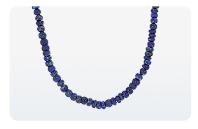 Lapis Lazuli Sterling Silver Beaded Necklace, 5-7mm