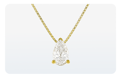White Lab-Grown Diamond G SI2 14K Yellow Gold Over Sterling Silver Slide Pendant With Chain 0.50ct