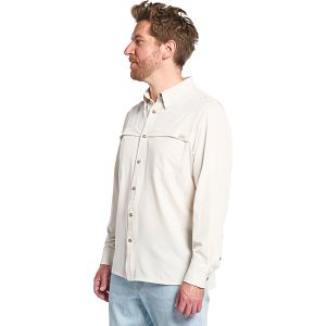 Long Sleeve Snap Front cream.