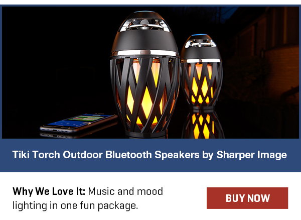 Tiki Torch Outdoor Bluetooth Speakers by Sharper Image (Set of 2)
