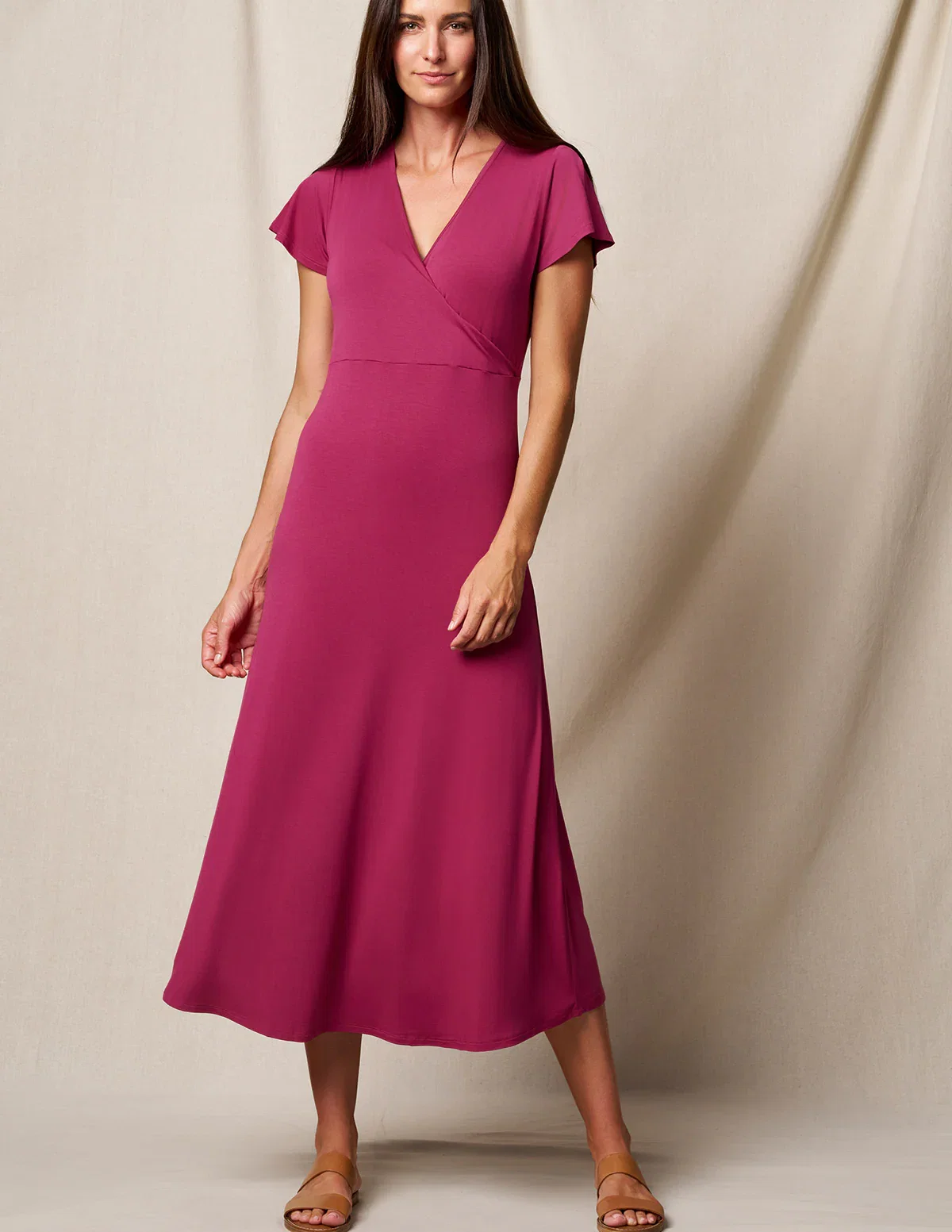 Image of Bamboo Maxi Sleep Dress - Raspberry