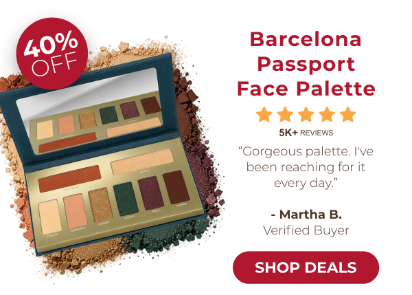 BARCELONA PASSPORT FACE PALETTE: 40% OFF!