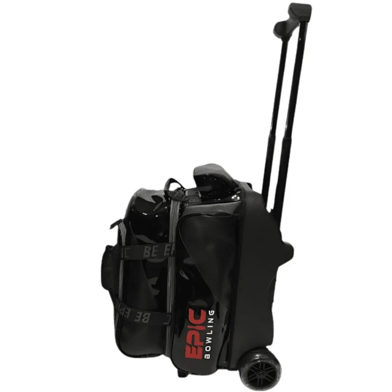 Image of Epic Journey Black 2 Ball Double Roller Bowling Bag