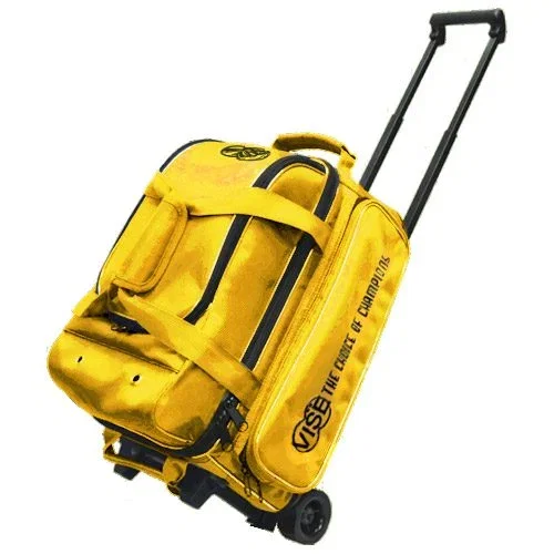 Image of Vise 2 Ball Economy Double Roller Yellow Bowling Bag