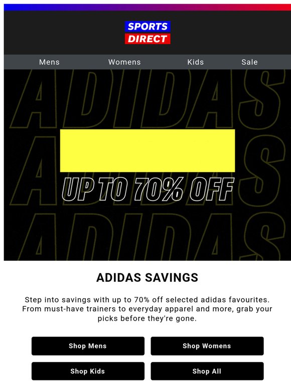 Up to 70% off adidas