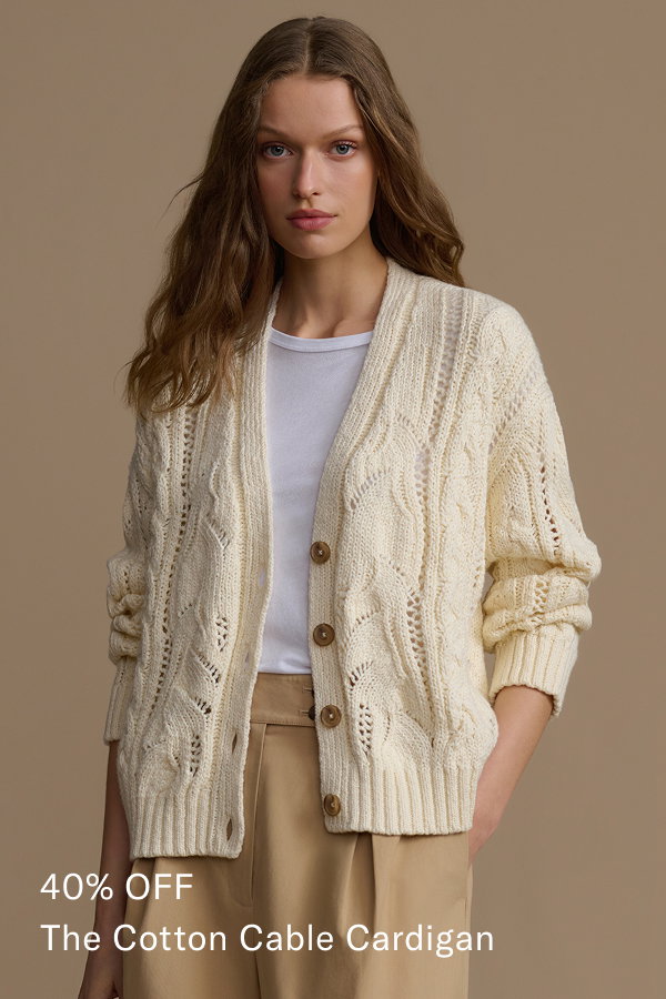 The Cotton Cable Cardigan