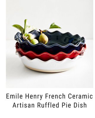 Exclusive - Emile Henry French Ceramic Artisan Ruffled Pie Dish