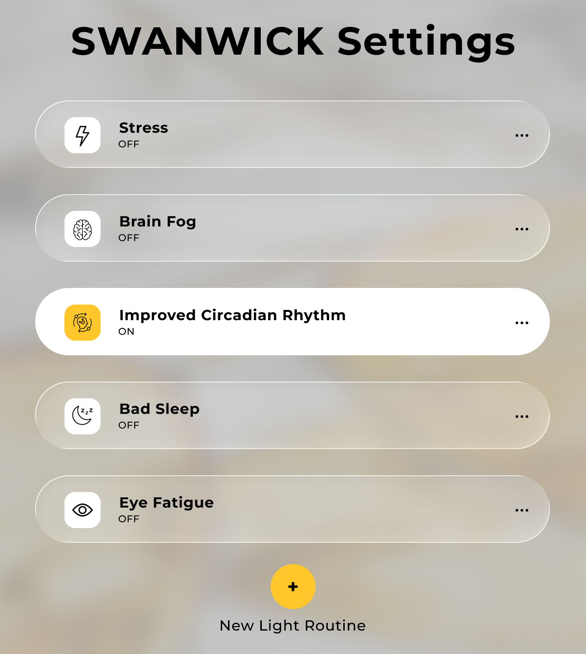 Swanwick Settings