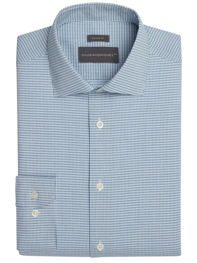 Wilke-Rodriguez Classic Fit Box Check Dress Shirt