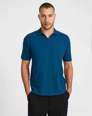 Classic Fit Textured Jacquard Polo