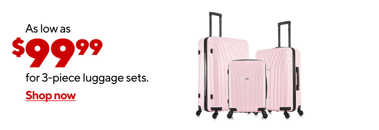 3 piece luggage sets starting at $99.99