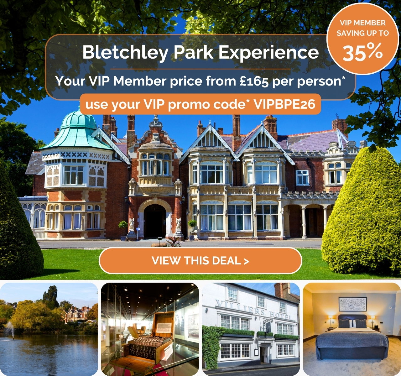 Bletchley Park Experience - Villiers Hotel