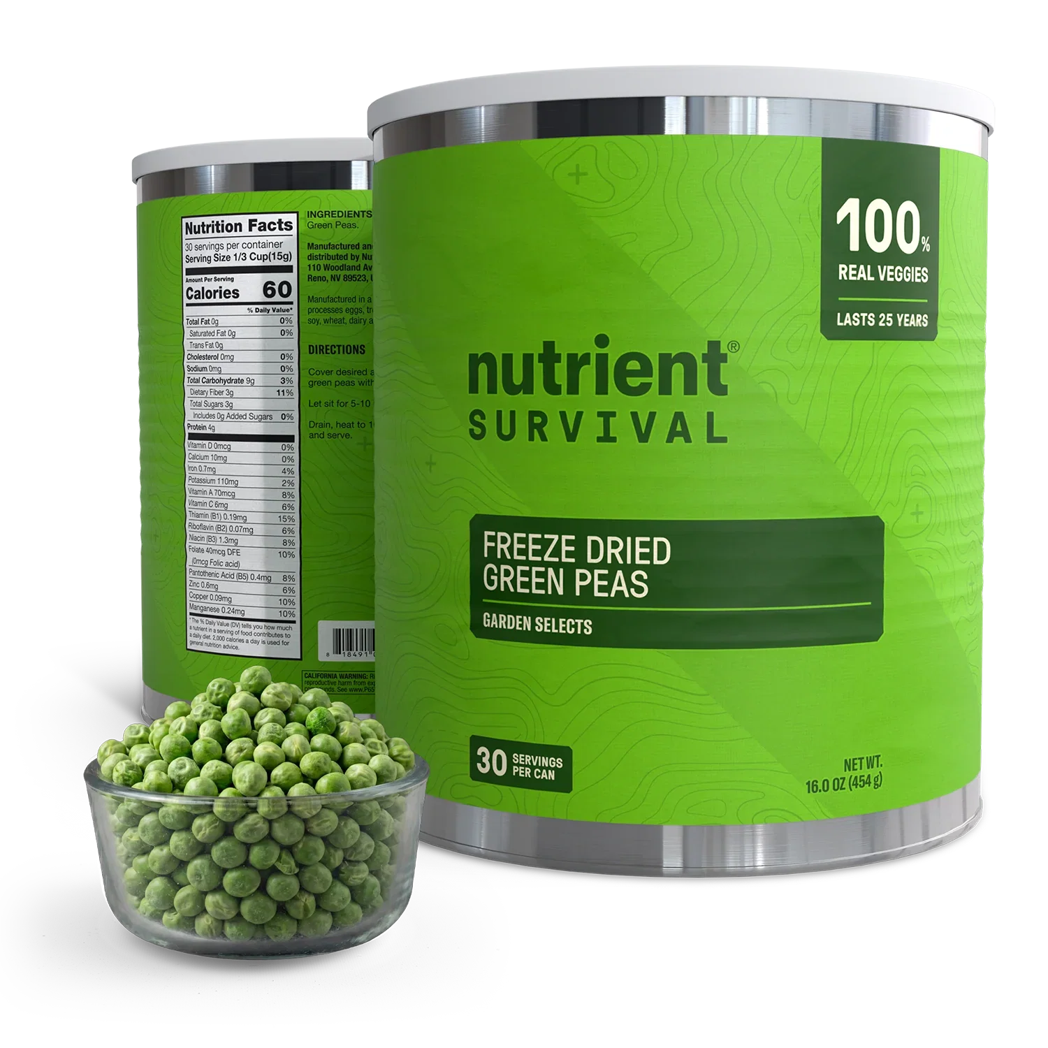 Image of Freeze Dried Green Peas #10 Can