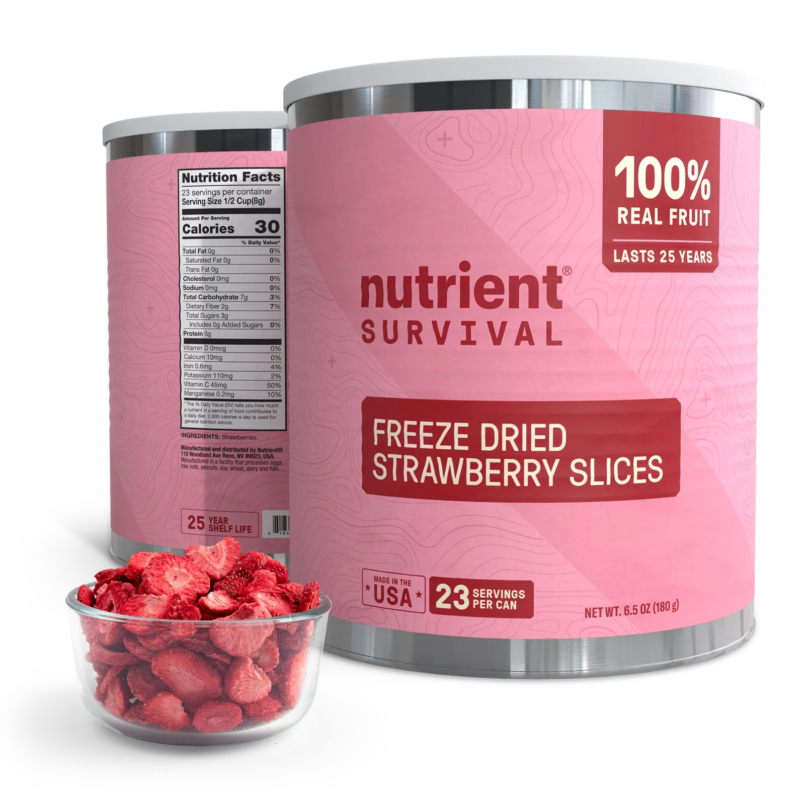 Image of Freeze Dried Strawberry Slices #10 Can