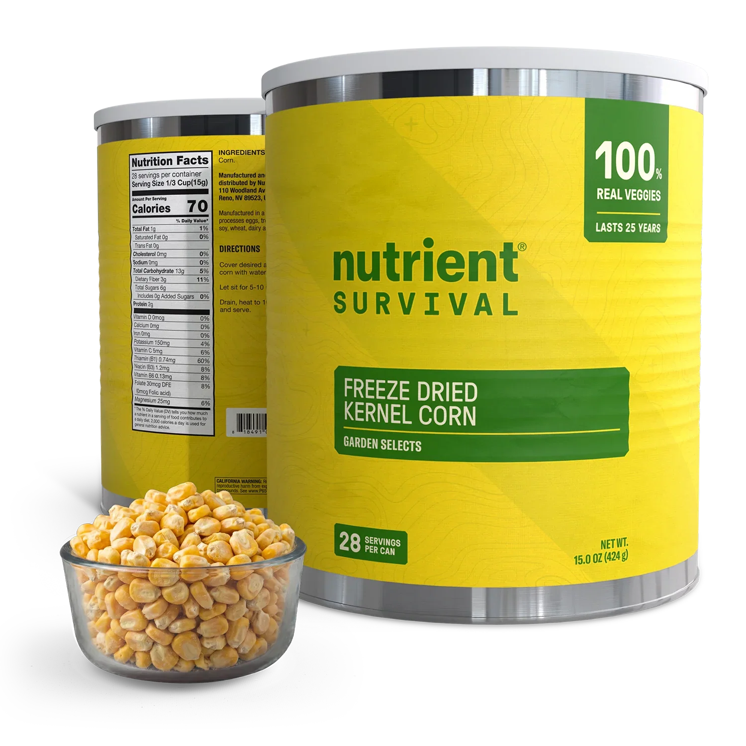 Image of Freeze Dried Kernel Corn #10 Can