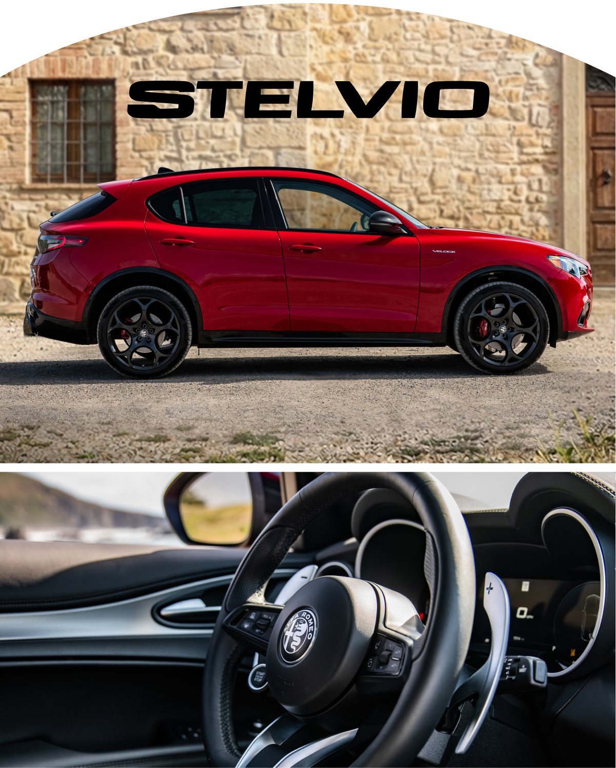 Images extérieures et intérieures de l'Alfa Romeo Stelvio