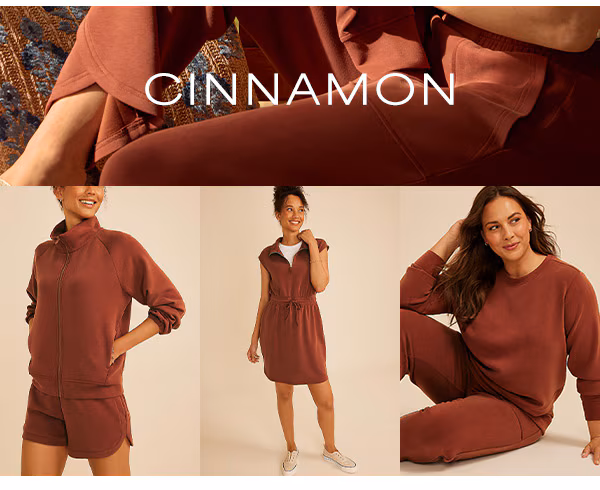 Cinnamon. Model wearing maurices clothing.