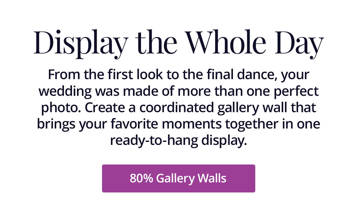 A wedding gallery wall brings ceremony, portrait, detail, and celebration photos together in one ready-to-hang display.