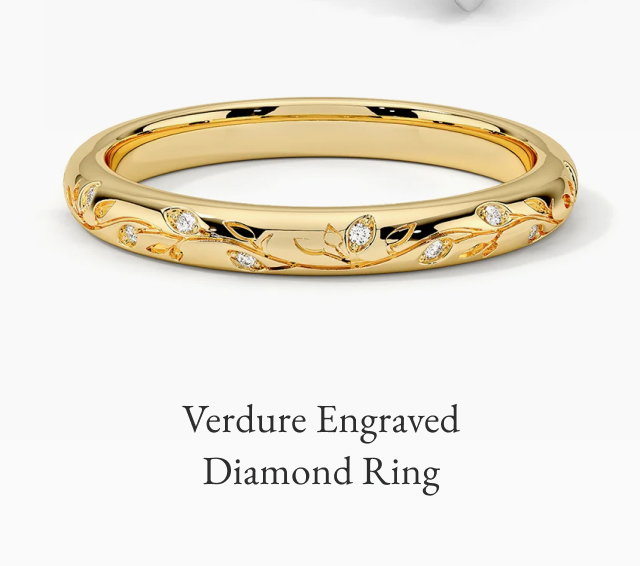 Verdure Engraved Diamond Ring