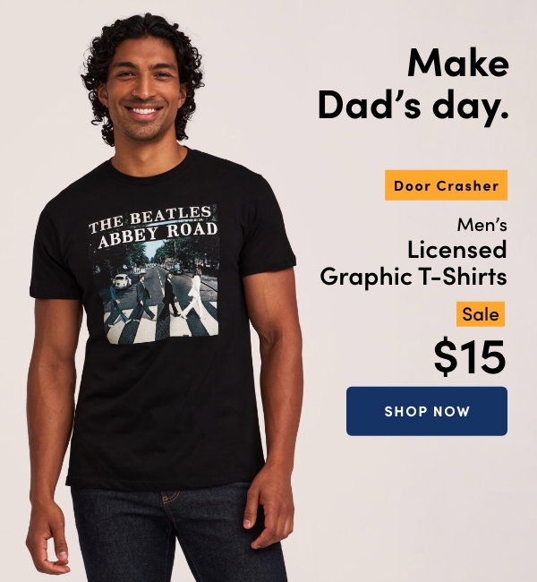 Door Crasher Men's Licensed Graphic T-Shirts Sale $15