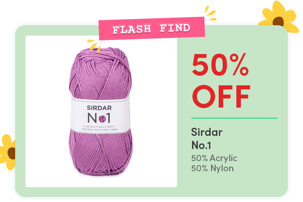 FLASH FIND: 50% off Sirdar No.1