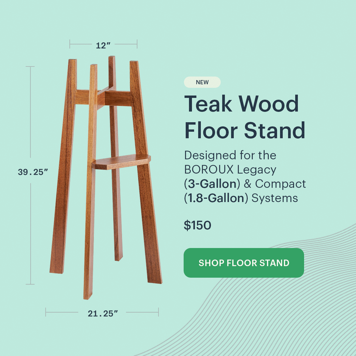 Teak Wood Flor Stand. Shop Floor Stand
