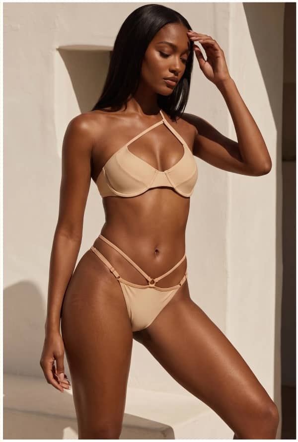 Shop Cutout One Shoulder Swim Bikini Top