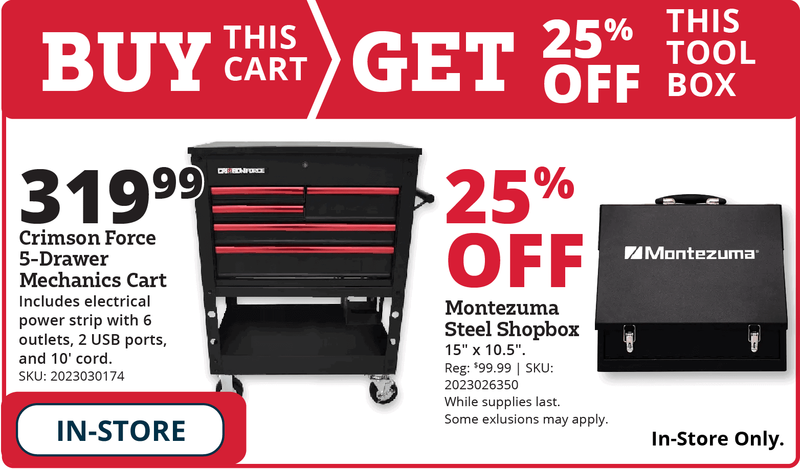 Crimson Force Cart & Tool Box Deal