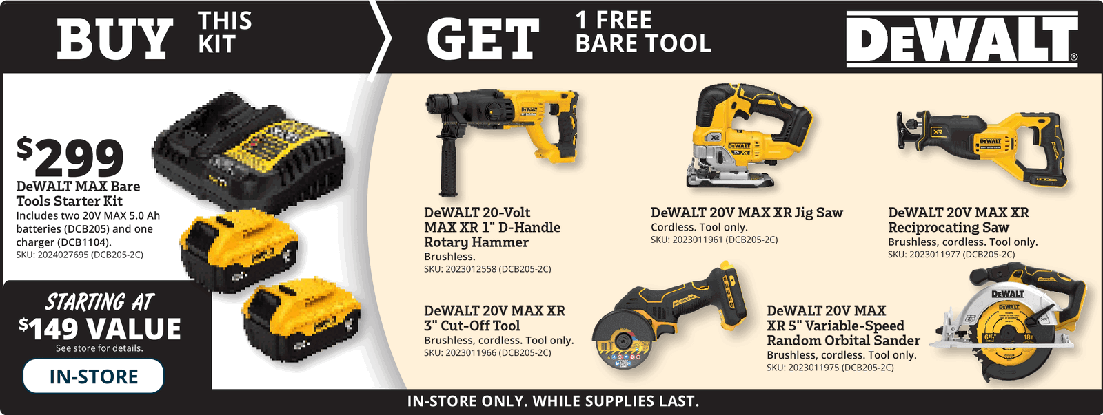 Dewalt Max Bare Tools Starter Kit