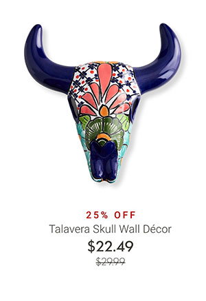Talavera Skull Wall Décor