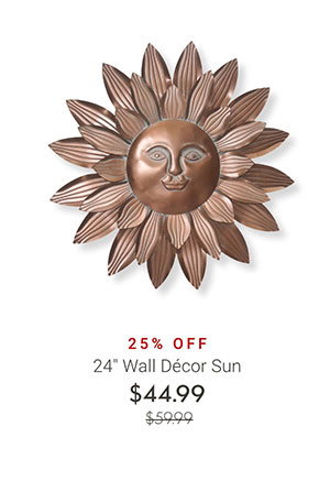 24" Wall Décor Sun