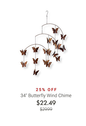 34" Butterfly Wind Chime