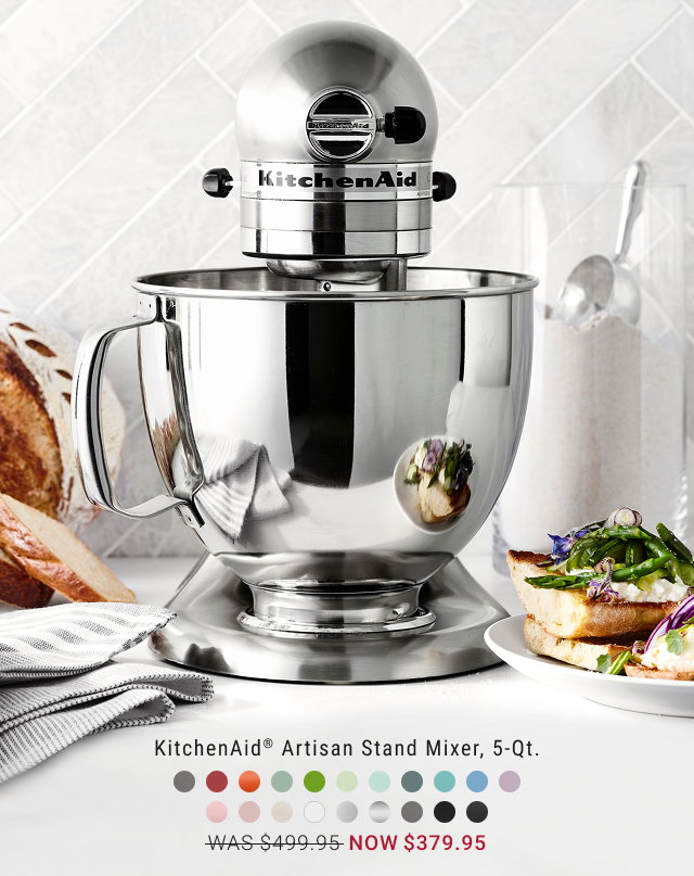 KitchenAid® Artisan Stand Mixer, 5-Qt. WAS $499.95 NOW $379.95