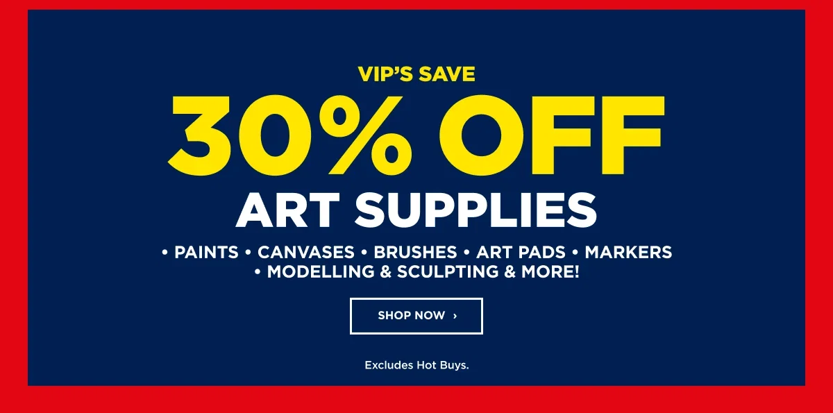 30% Off Art Supplies