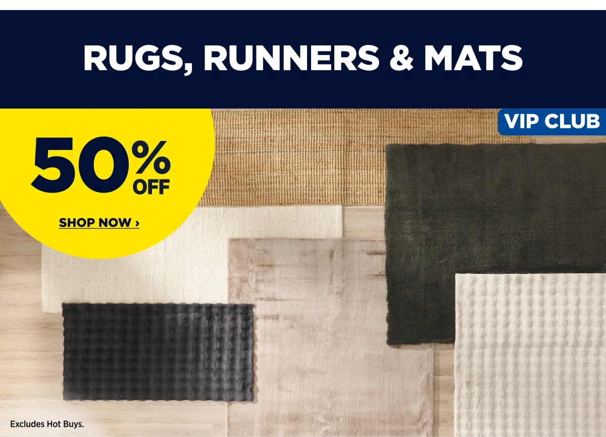 RUGS, RUNNERS & MATS