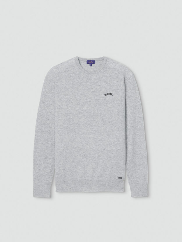 3D Tour Icon Cashmere Crew - Frost Gray