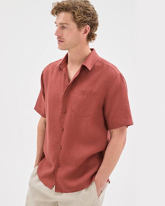 European linen short sleeve shirt